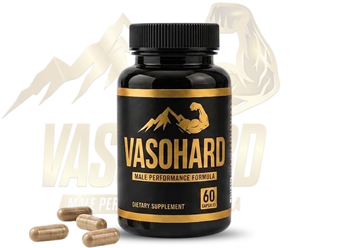 VasoHard male performance supplement bottle