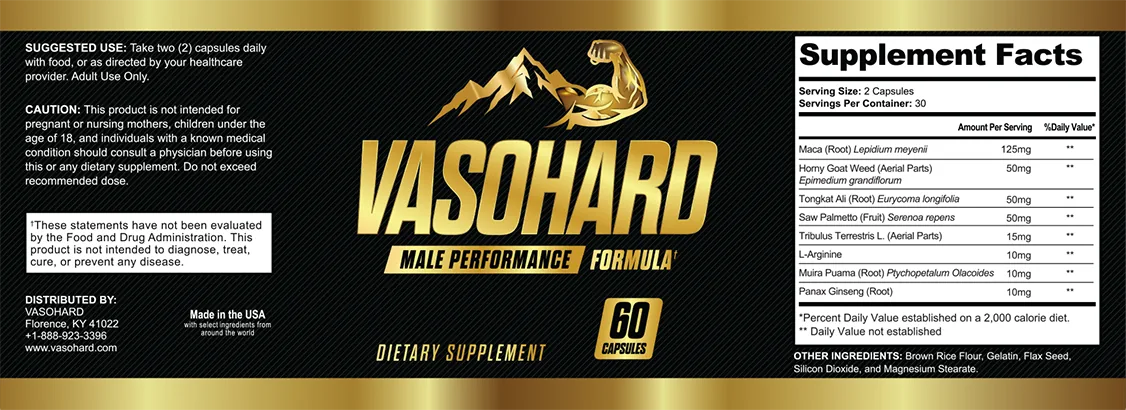 VasoHard supplement facts and benefits